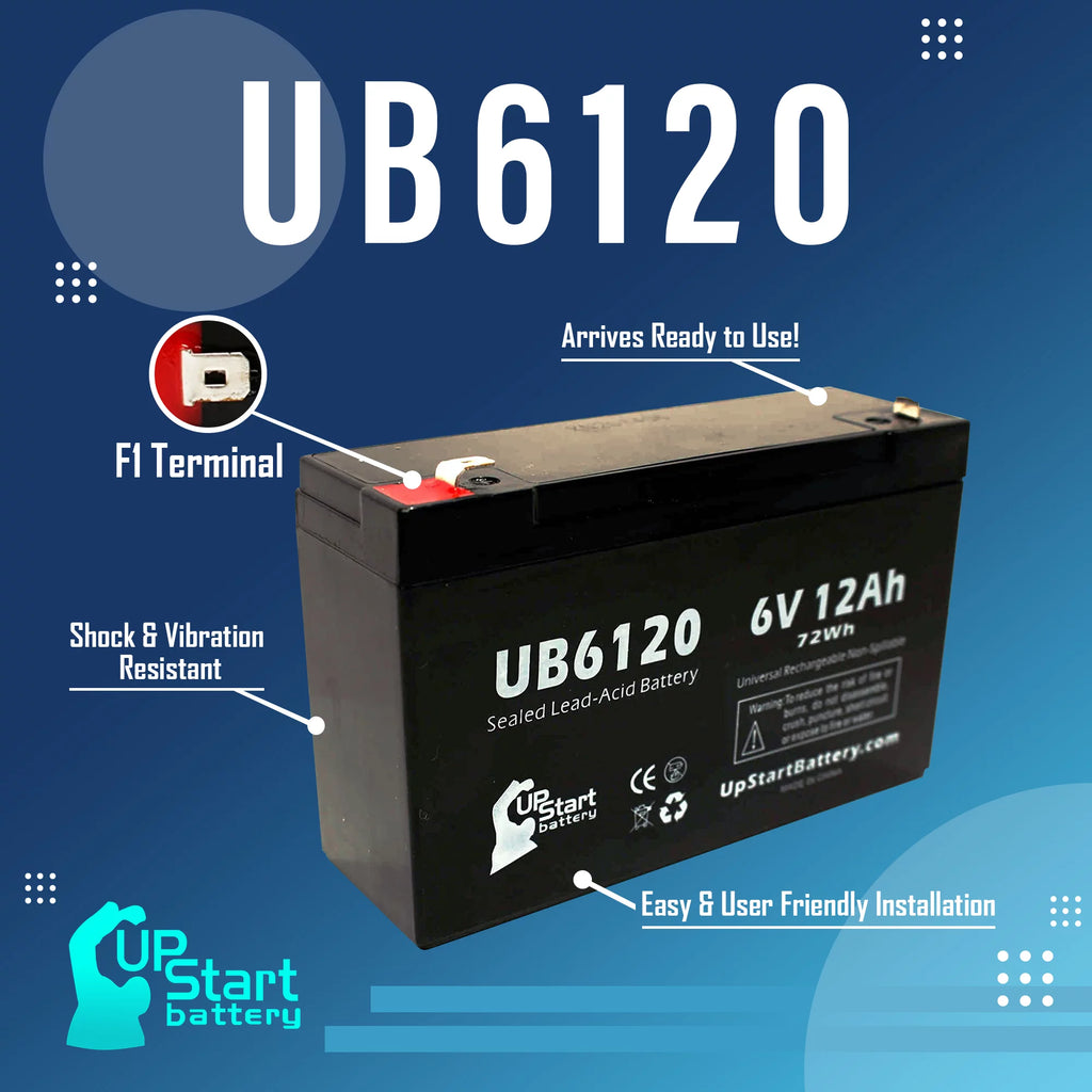 4x Pack 6V 12Ah Sealed Lead Acid Battery Y817