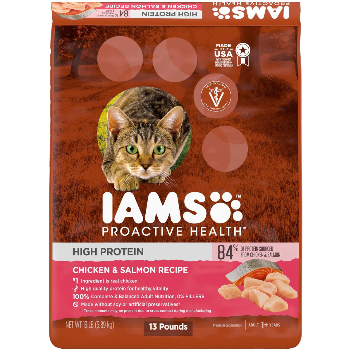 High Protein Chicken & Salmon Dry Cat Food H967754