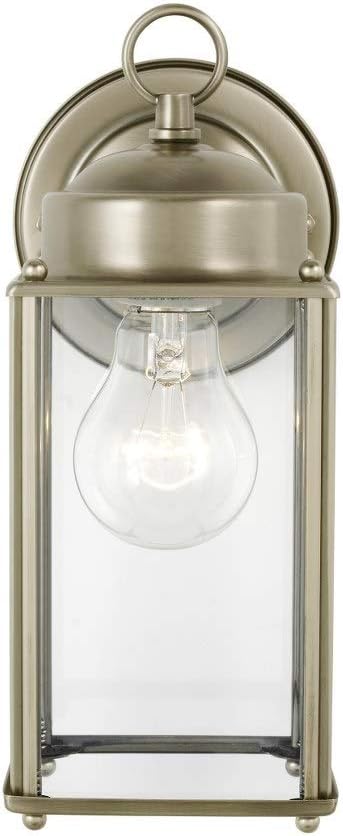 Satin Etched Glass LED Outdoor Wall Sconce Lighting Fixture, 1-Light 9.3 Watt, White Y95826