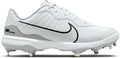White Gray Size 8 Medium Baseball Cleats O9468