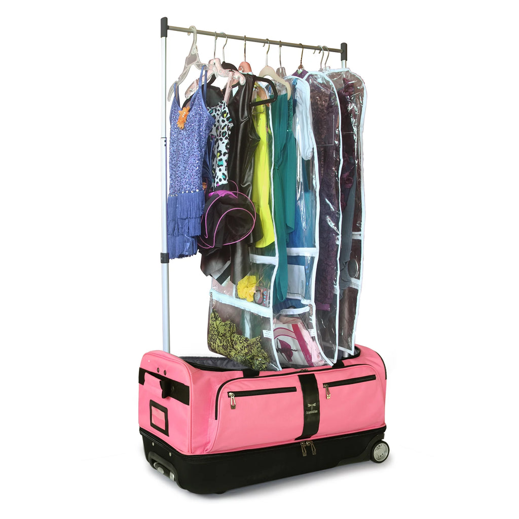 Pink/Black 28 inch Collapsible Duffel with Wheels K29798