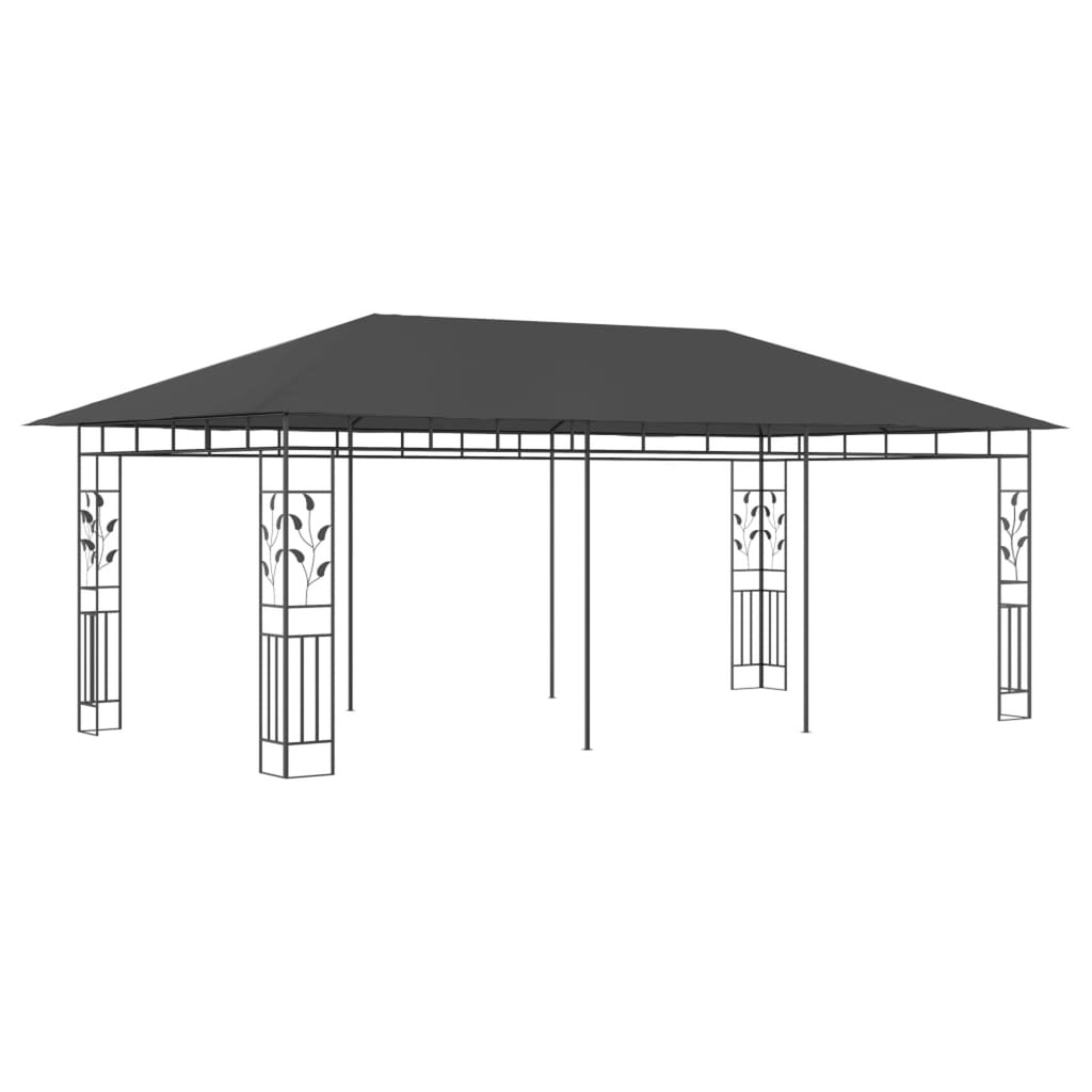 Anthracite Gazebo with Mosquito Net P82823