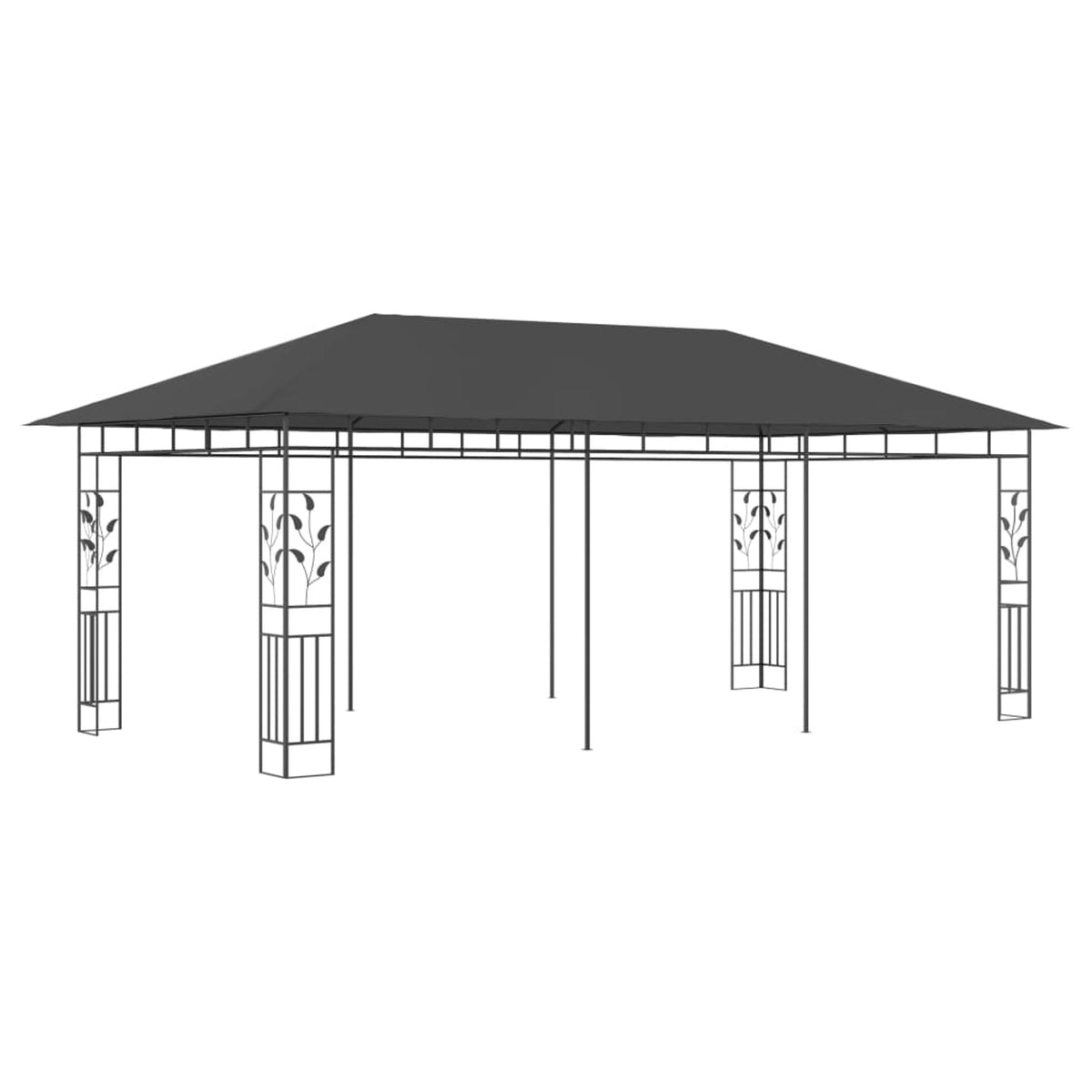 Anthracite Gazebo with Mosquito Net P82823