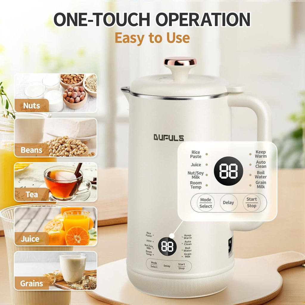 8 in 1 Nut Milk Maker, 40.58oz Soy Milk Maker with 10 Blades K761