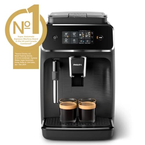 Black Fully Automatic Espresso Machine with Ceramic Grinder J8458