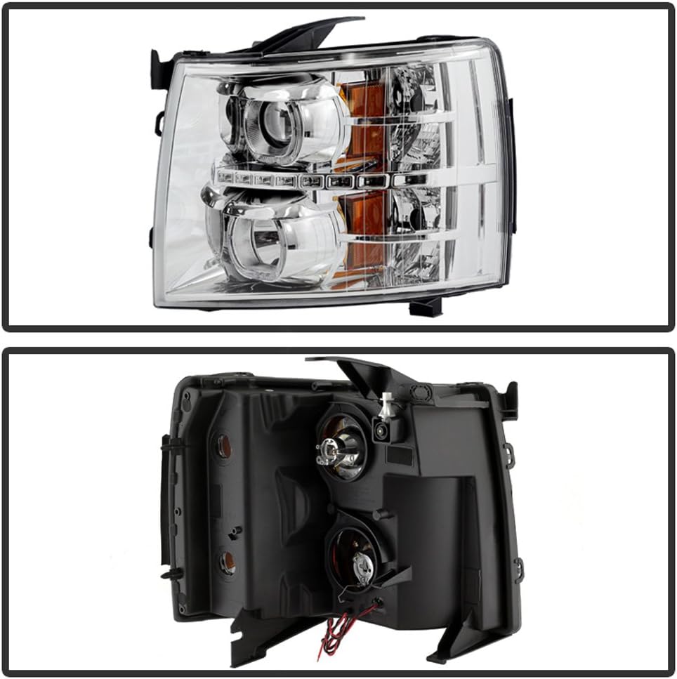 2007-2013 Chevy Silverado 1500 2500 3500 LED Halo Projector Headlights R528