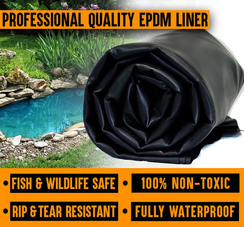 15 ft. x 30 ft. 60 Mil EPDM Rubber Pond Liner and Underlayment Combo I252