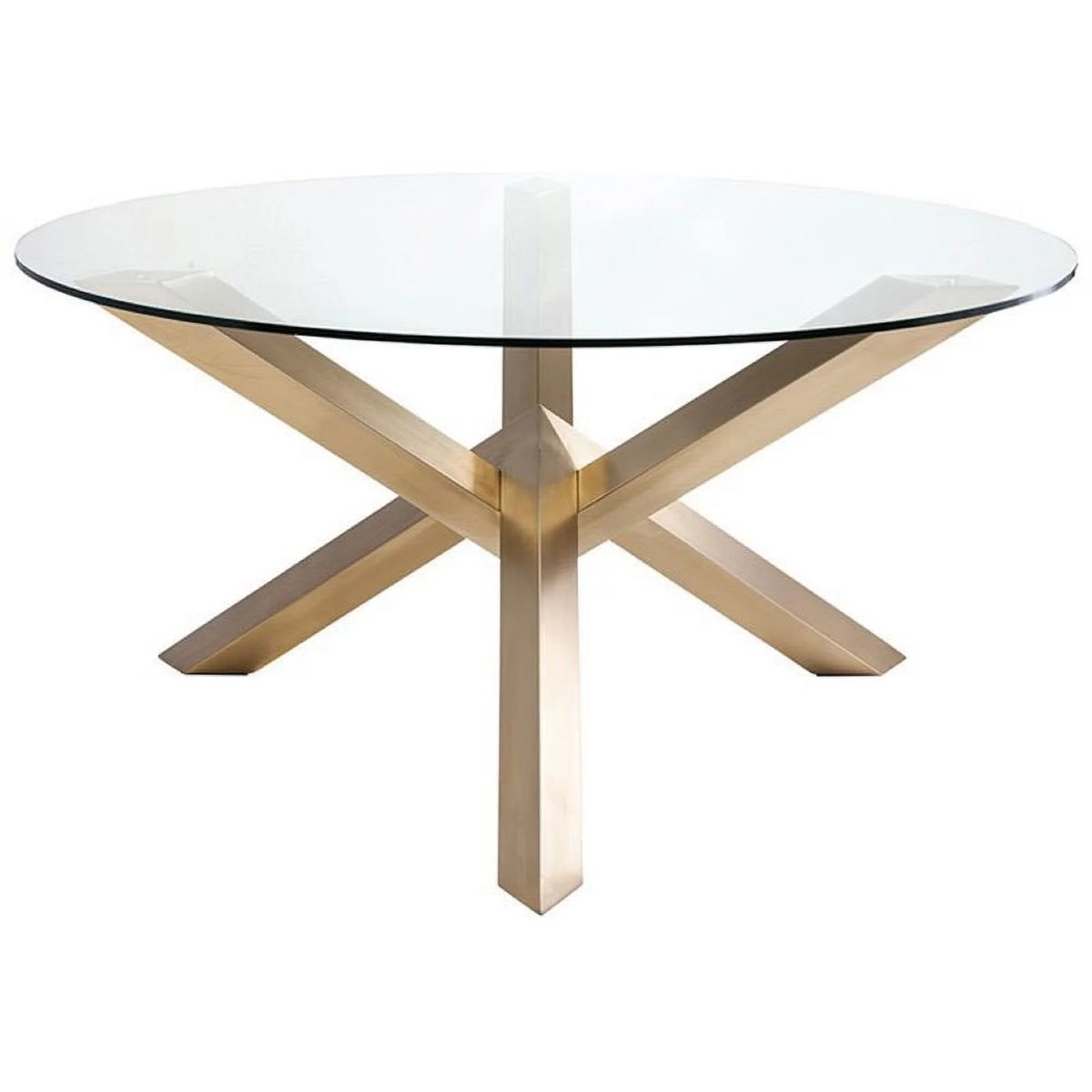 72" Round Glass Top Dining Table F117