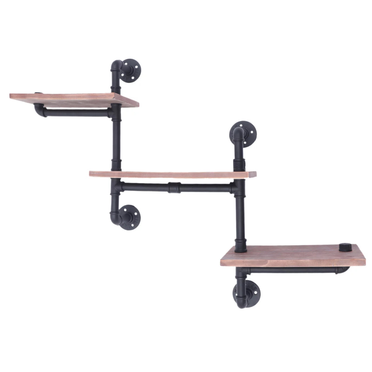 3-Tier Rustic Wooden Floating Shelf M327670