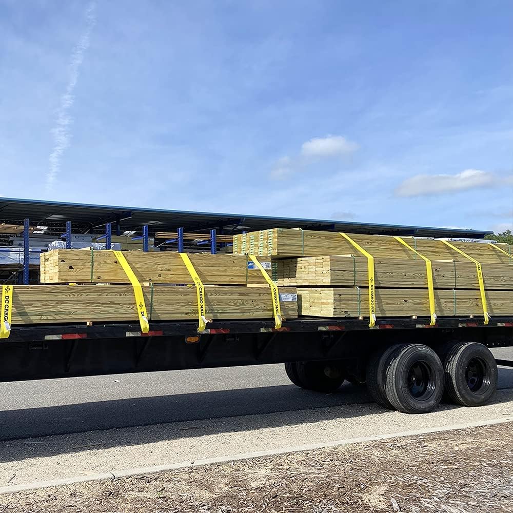 10 Winch Straps, 4 x30' Flatbed Trailer Tie Downs with Flat Hooks L6710