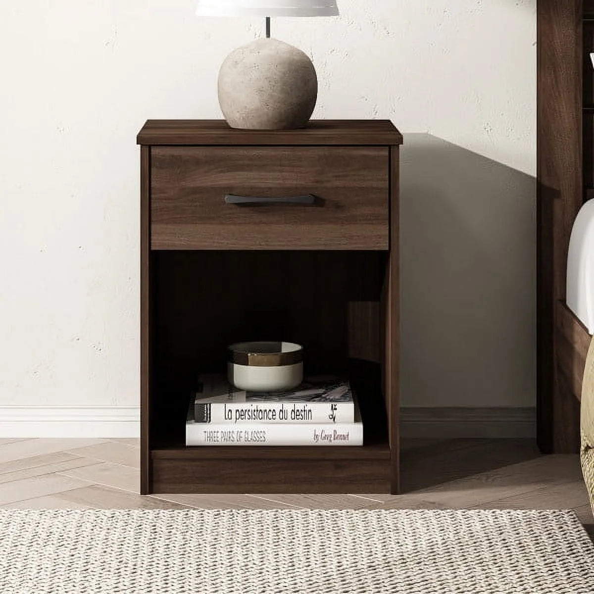 White 1 Drawer Nightstand G267722