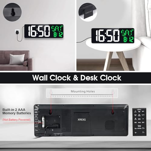 17 Inch Digital Wall Clock with Remote I18989