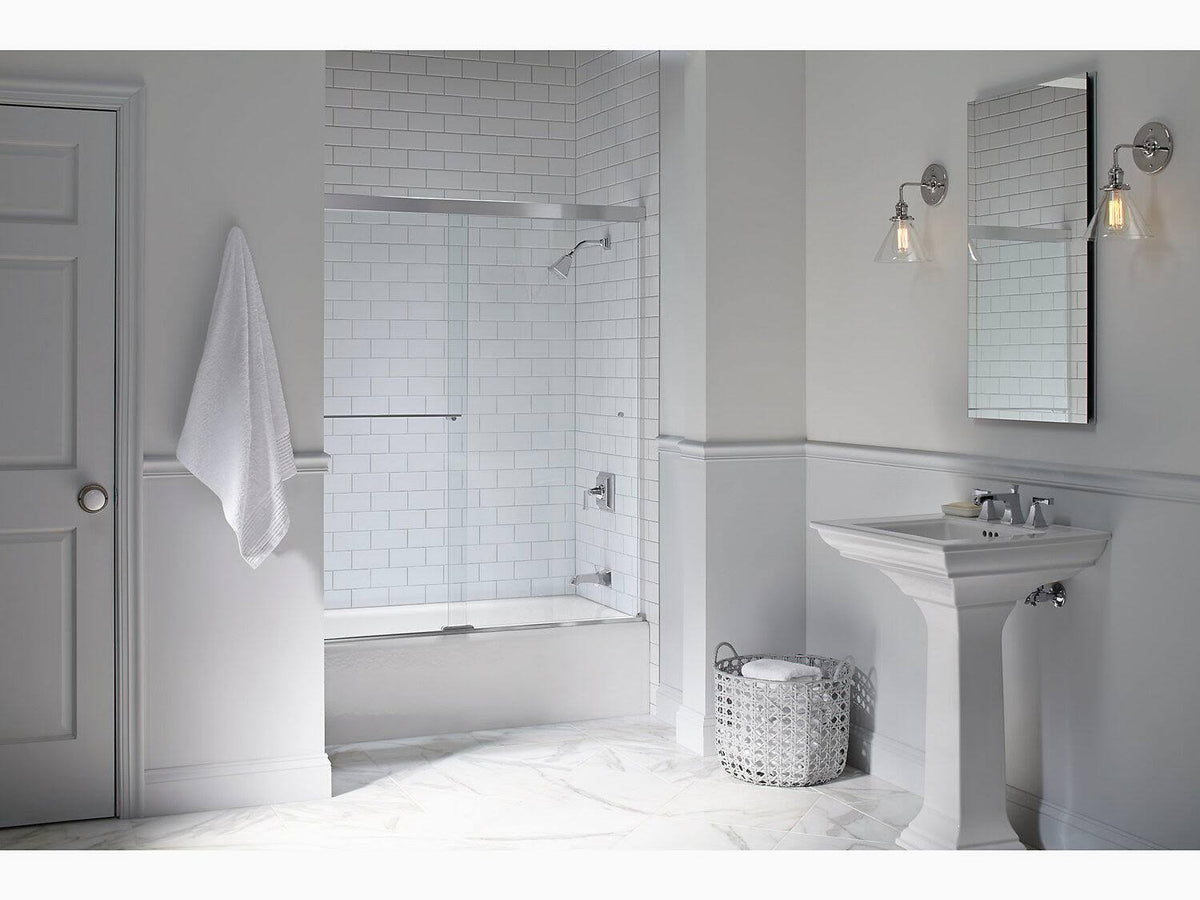 24 In. Pedestal Bathroom Sink with 8 In. Widespread Faucet Holes S5786