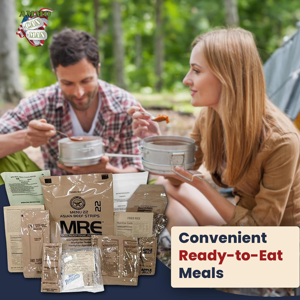 12 Pack MRE with Flameless Heaters and Freeze Dried Meals P6040