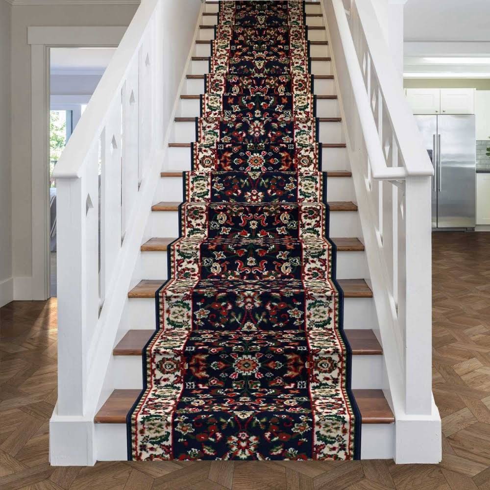 Persian Blue Stair Carpet Runner 35 foot N976