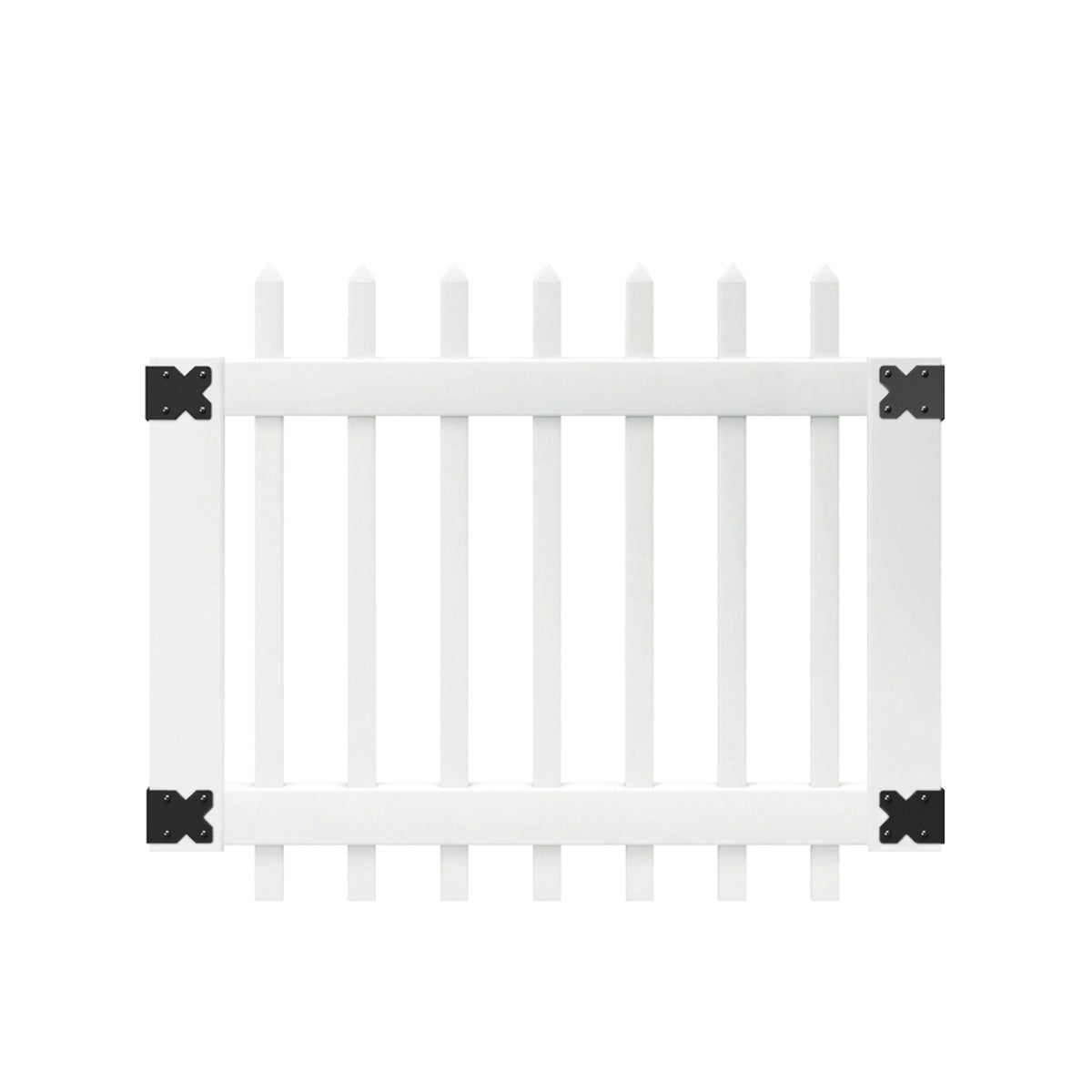 White Vinyl Picket Fence Gate X94980