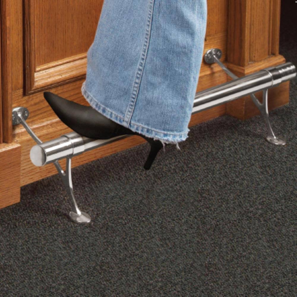 Satin Brushed Solid Stainless Steel Bar Foot Rail Kit J939692