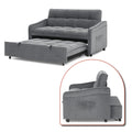 Grey Velvet 2-Seater Sofa Bed Q411073
