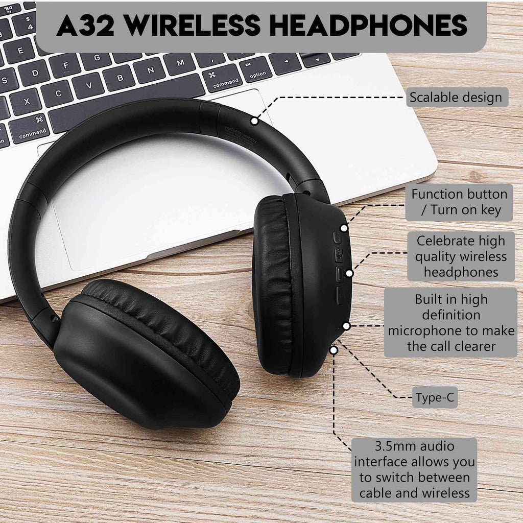 Wireless Bluetooth Over The Ear Headphones with Mic M650
