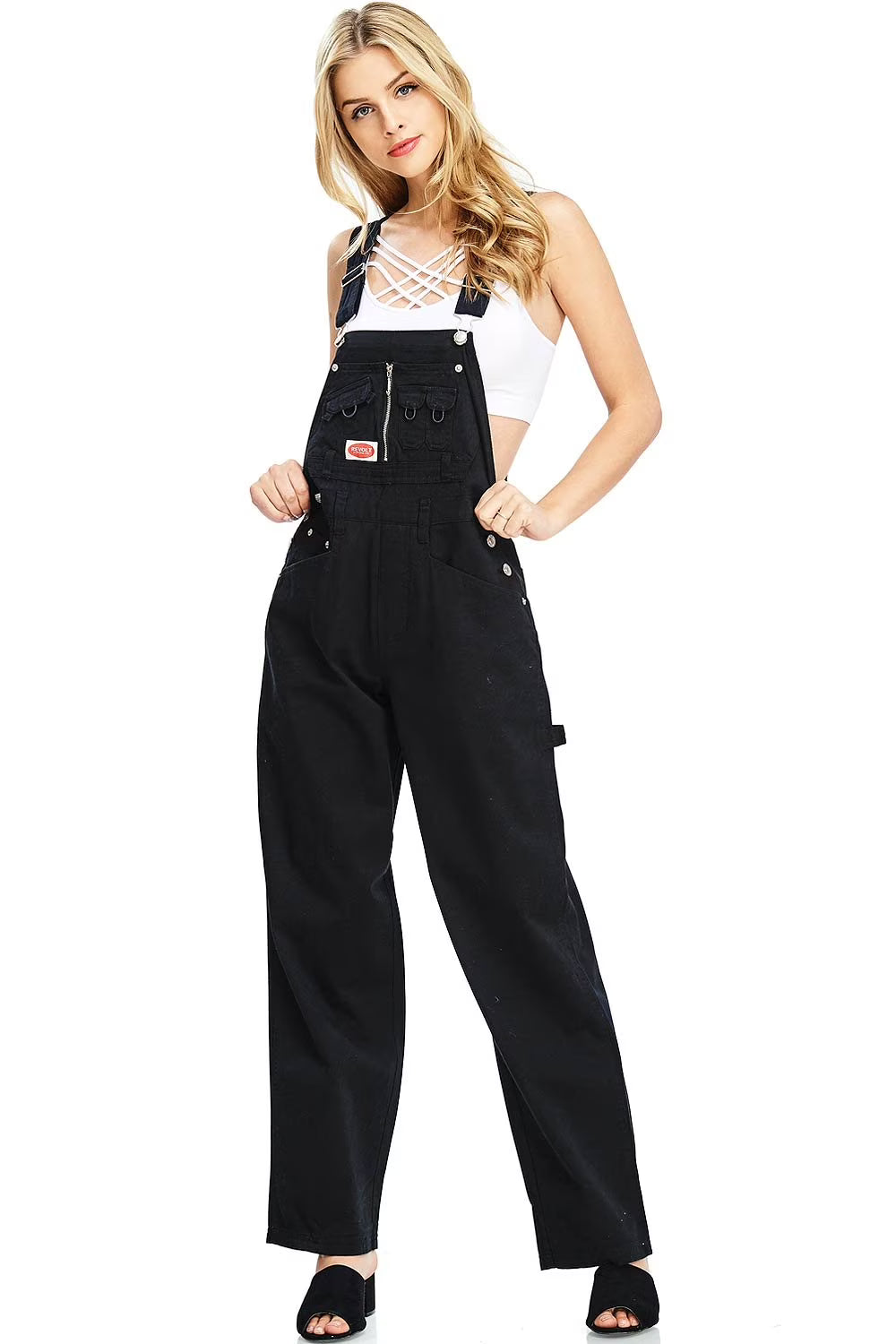 Baggy Straight Leg Overalls F1478