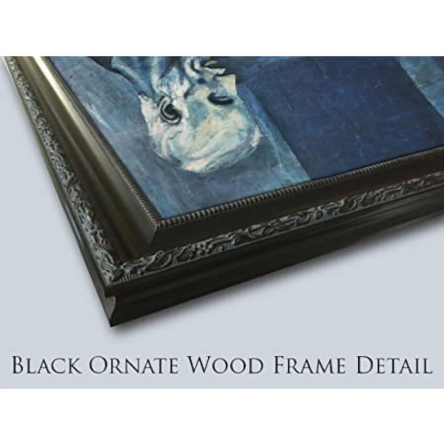 Black Ornate Wood Framed 10x14 Art Print Y773