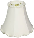 White Scalloped Bell Lamp Shade Z7935