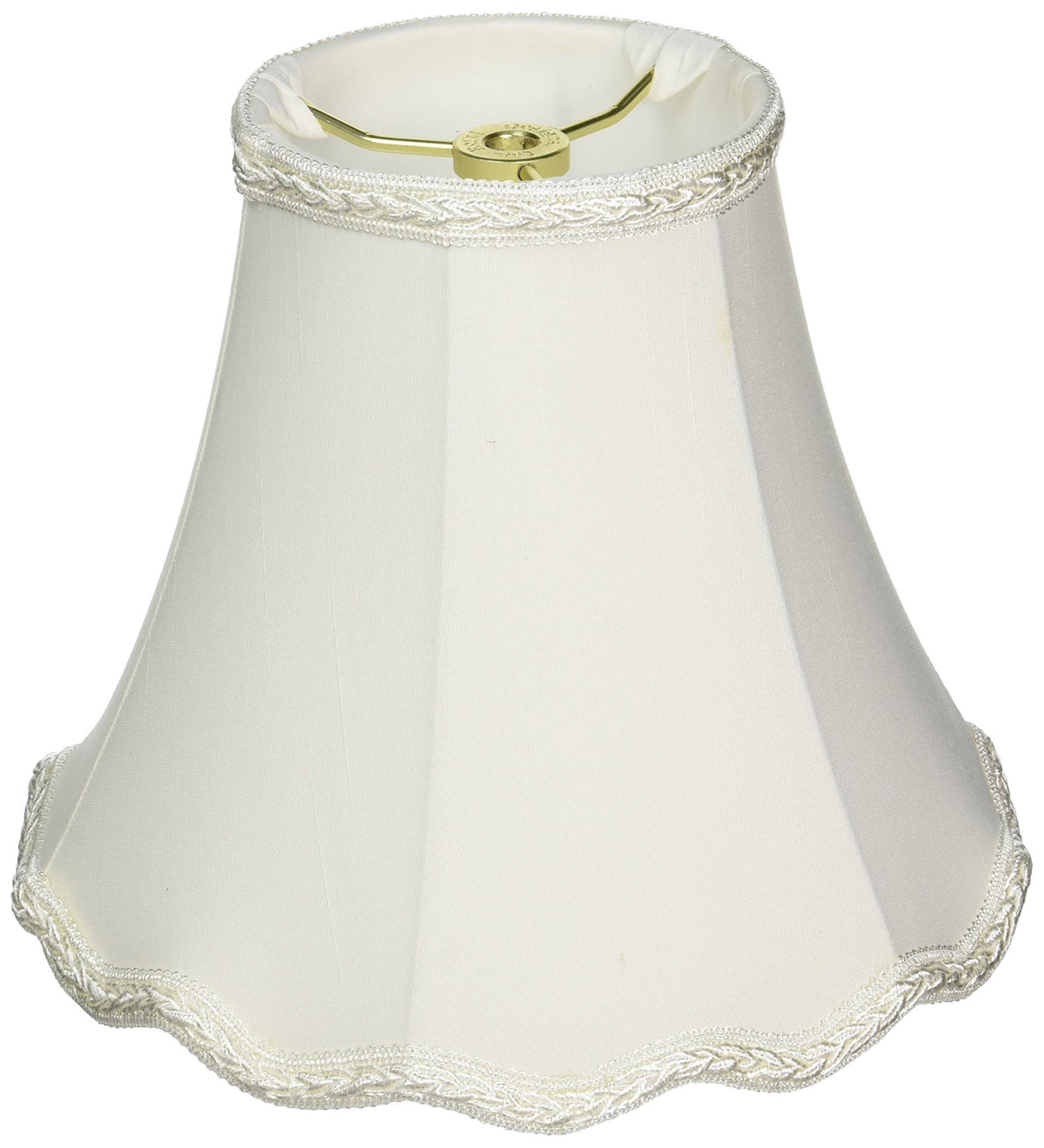 White Scalloped Bell Lamp Shade Z7935