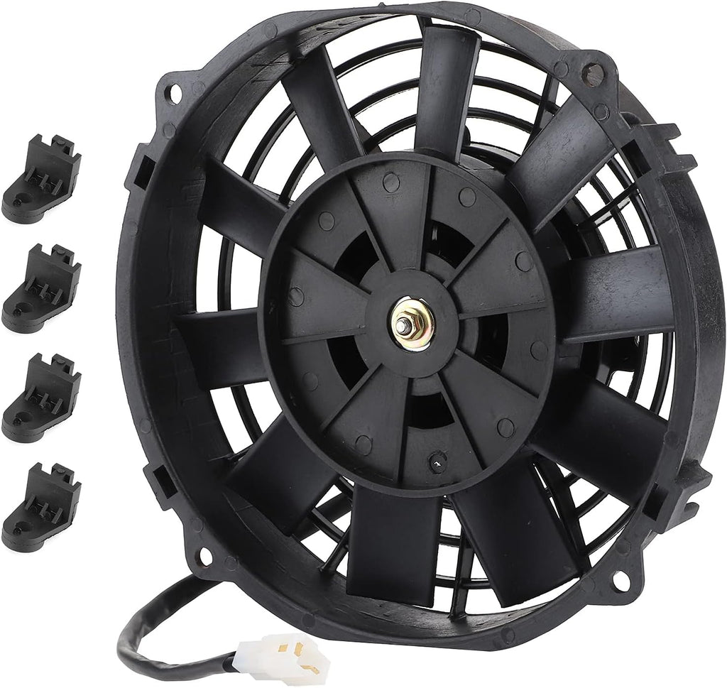 8in Slim Electric Cooling Fan Radiator 24V 80W 600CFM Pack of 2 F183