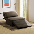 Light Brown Linen Convertible Sofa Bed O9727