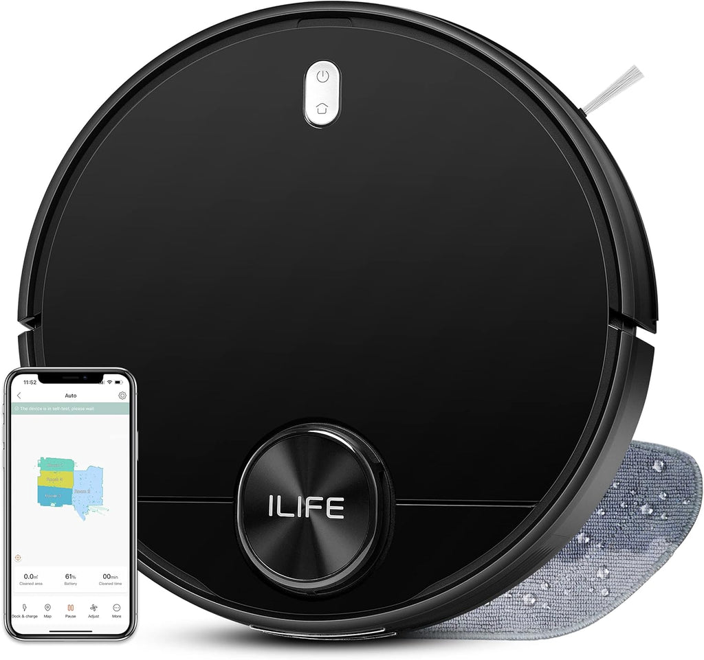 Robot Vacuum and Mop Cleaner with Lidar Navigation, 4000Pa Suction, 180min Runtime Y825422