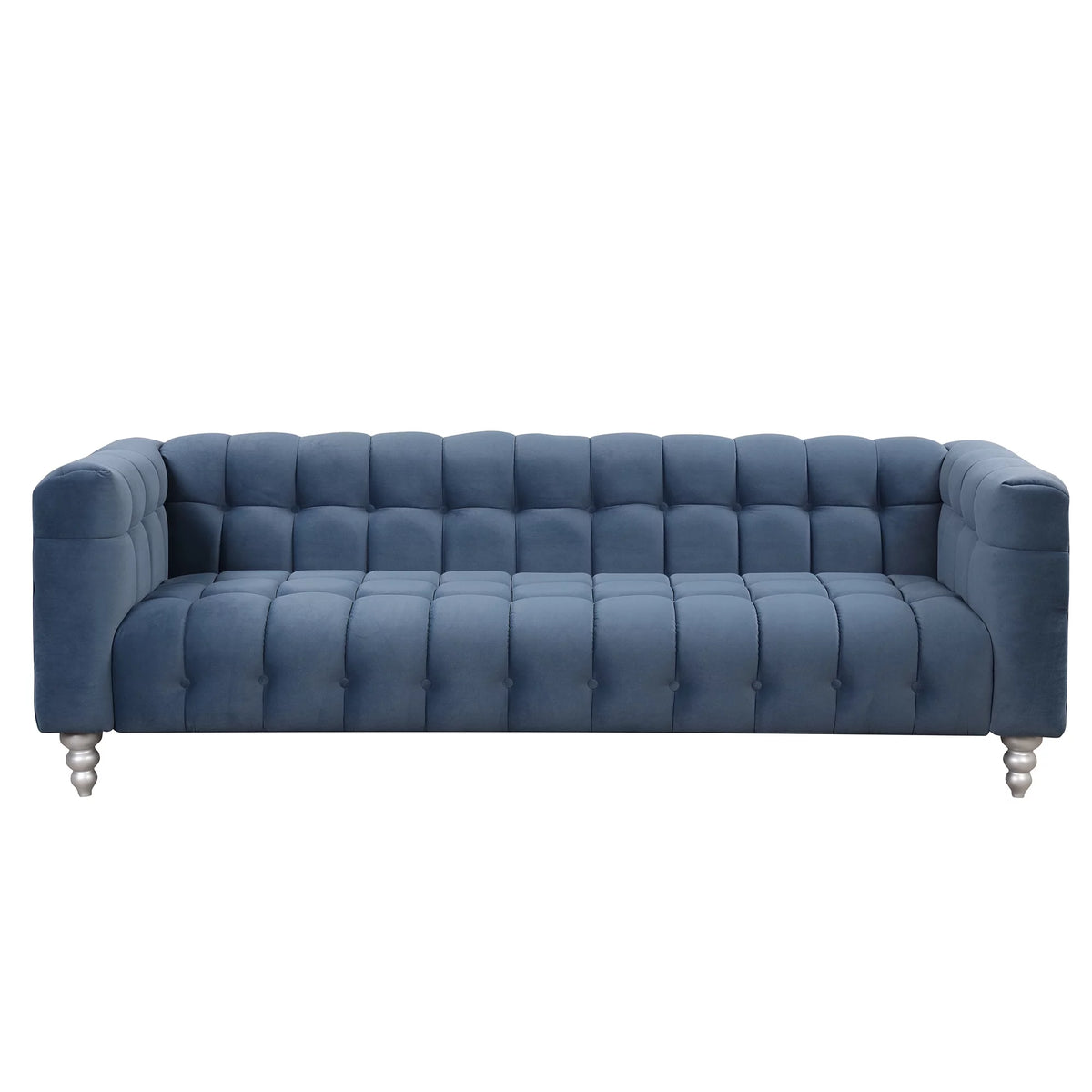 90" Blue Tufted 3 Seater Sofa F9024
