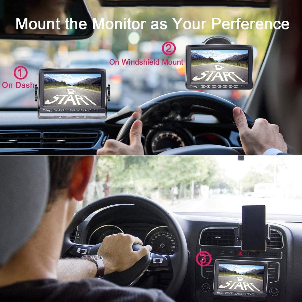 Wireless HD 1080P Backup Camera with 7 Inch Touch Key DVR Monitor L7600
