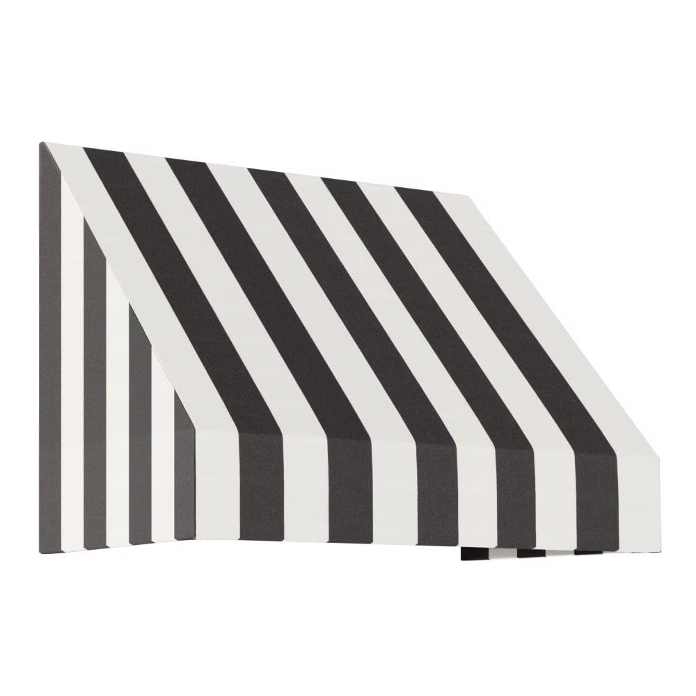 Black/White Stripe Acrylic Fixed Awning M958