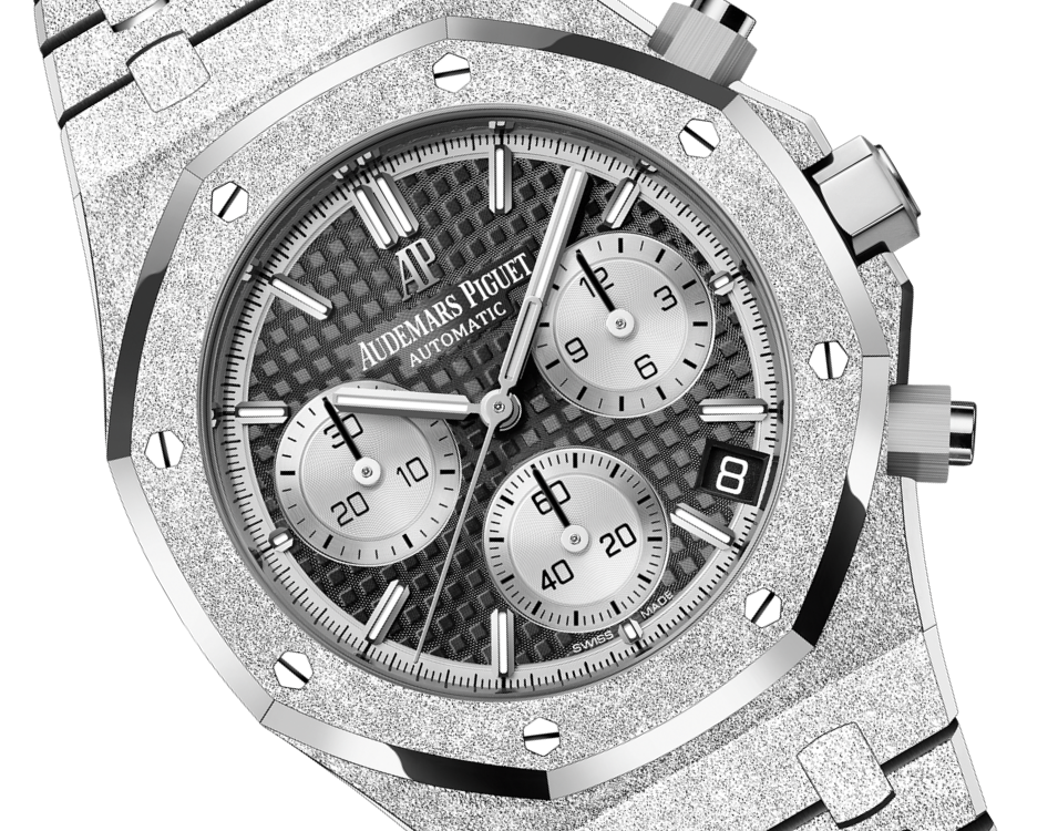Frosted Gold Chronograph Black Dial 41mm N943