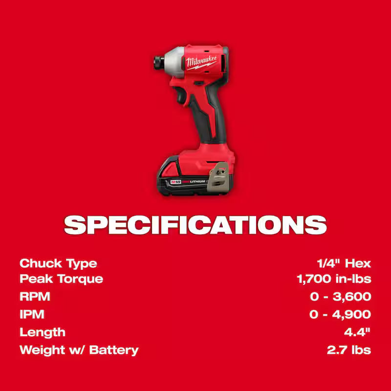 18-Volt Lithium-Ion Brushless Cordless Compact Drill/Impact Combo Kit (2-Tool) with Batteries, Charger and Bag R84562