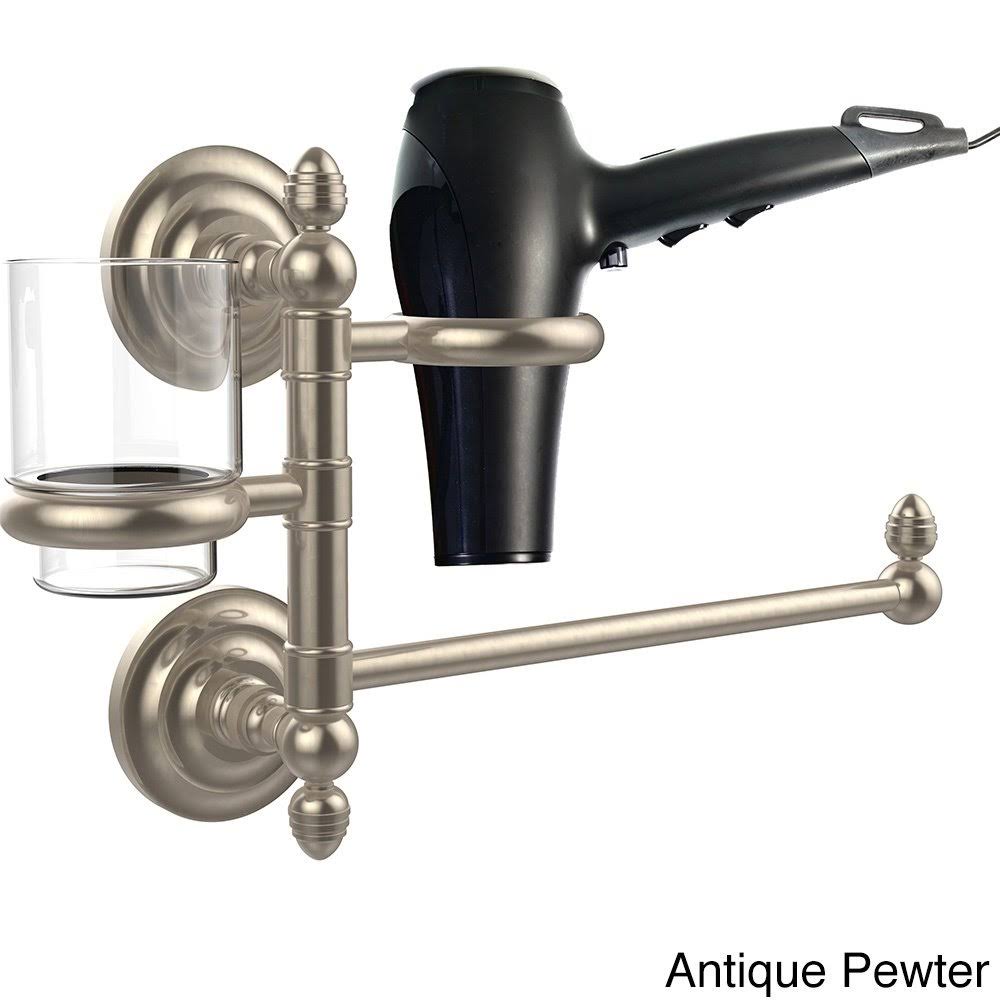 Unlacquered Brass Hair Dryer Holder and Organizer I5579