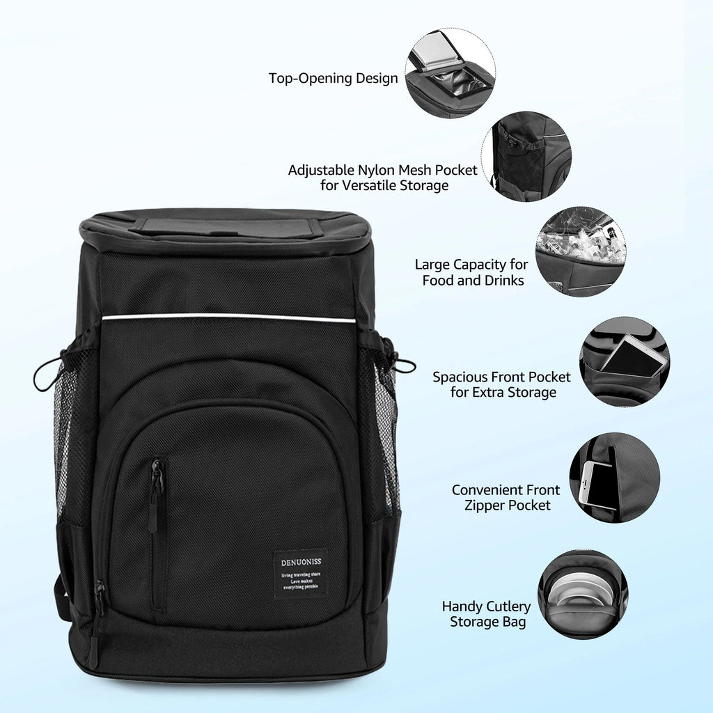Blue Sandproof Water-Resistant Cooler Backpack Q425003