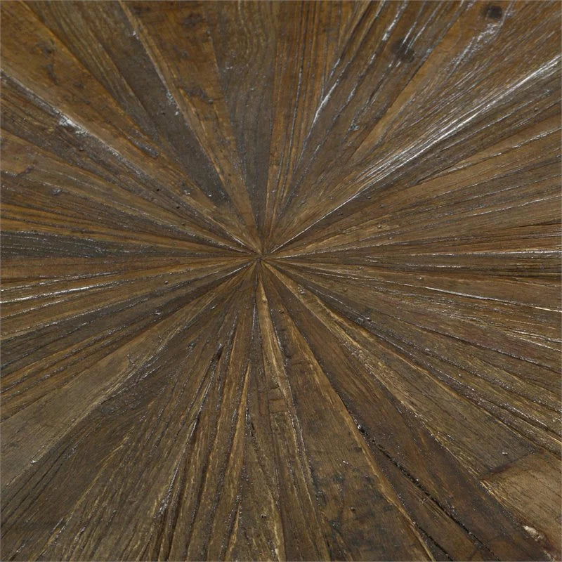 Wood and Metal End Table Set of 2 A344