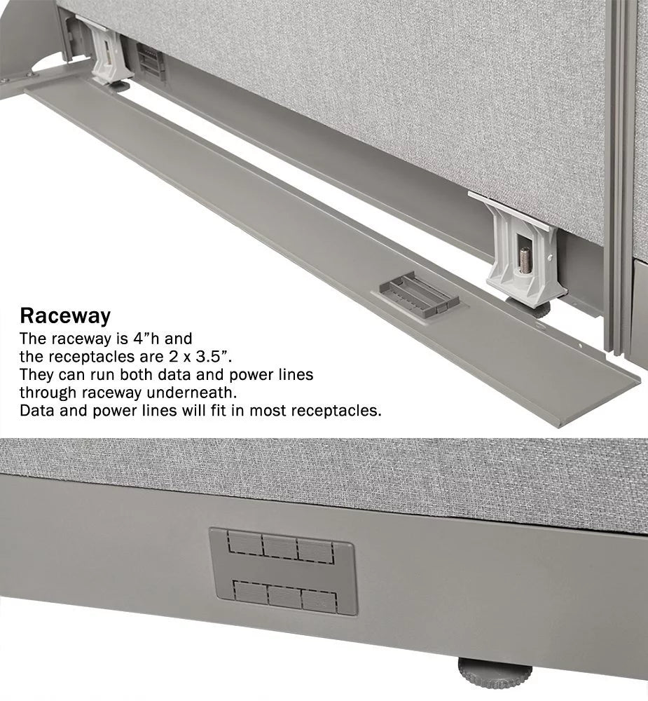 L-Shaped Freestanding Office Partition S1620