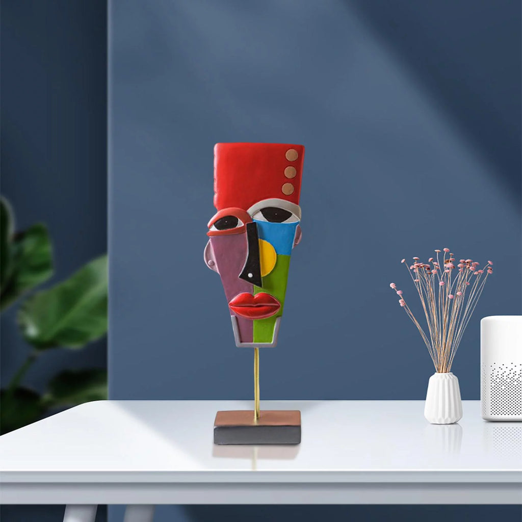 Modern Abstract Human Face Statue B258