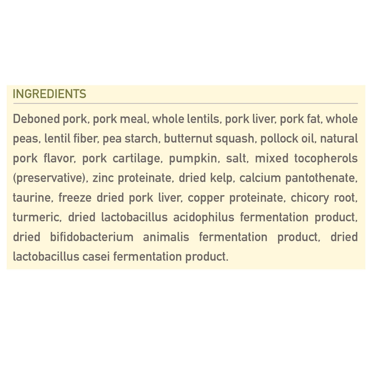 25 lbs Pork & Squash Dry Dog Food F5761