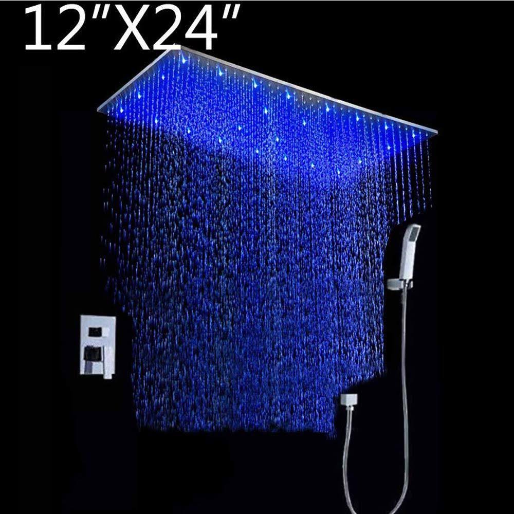 Rainfall LED Shower Set Double-Function Valve Brass Handheld Shower Oil Rubbed Bronze R496763