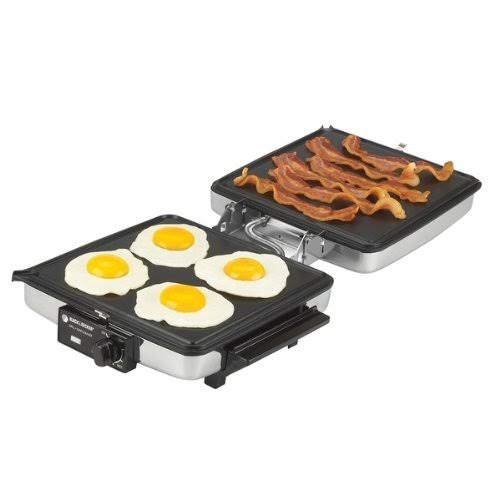 Compact Nonstick 3-in-1 Indoor Grill/Griddler & Waffle Maker with Chrome Housing G4682