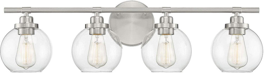 Satin Nickel 4-Light Bathroom Vanity Light K8740