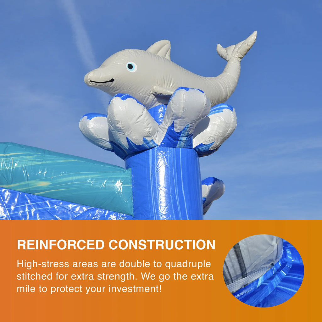 Inflatable Bounce House Water Slide with Pool Q566