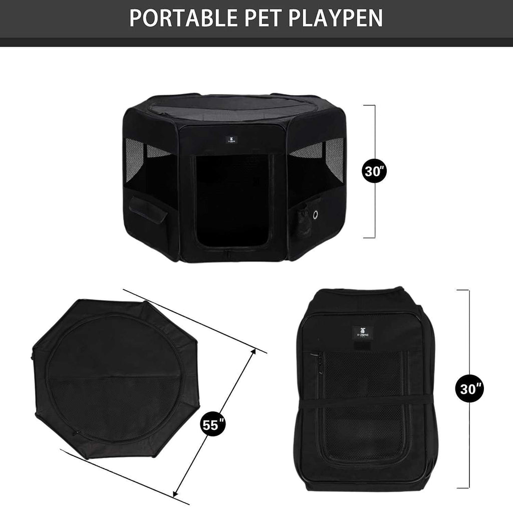 Portable Foldable Pet Playpen 600D Oxford Cloth H36377