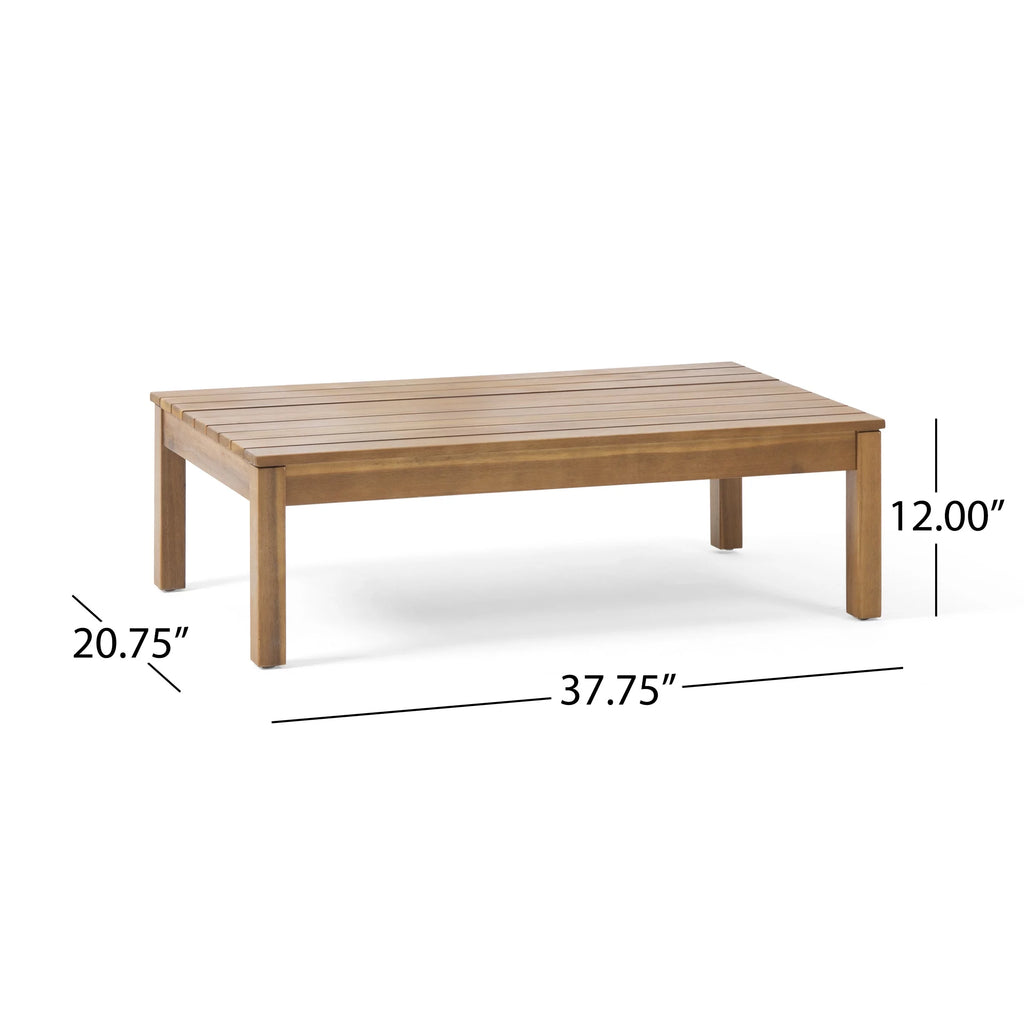 Acacia Wood Chat Set with Coffee Table F342154