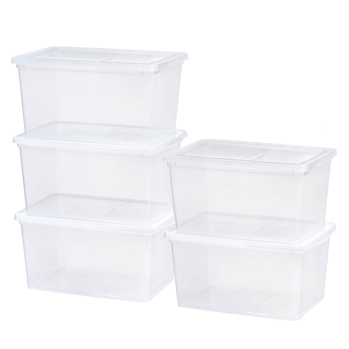 Clear 58 qt Storage Box 5 Pack P980