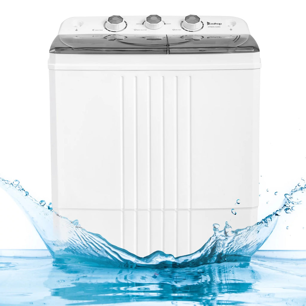 Compact Twin Tub Portable Mini Washing Machine with Drain Pump D386412