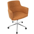 Adjustable Orange Metal Fabric Office Chair W9031